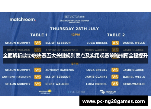 全面解析欧协联决赛五大关键规则要点及实用观赛策略指南全程提升 全面解析欧协联决赛五大关键规则要点及实用观赛策略指南全程提升